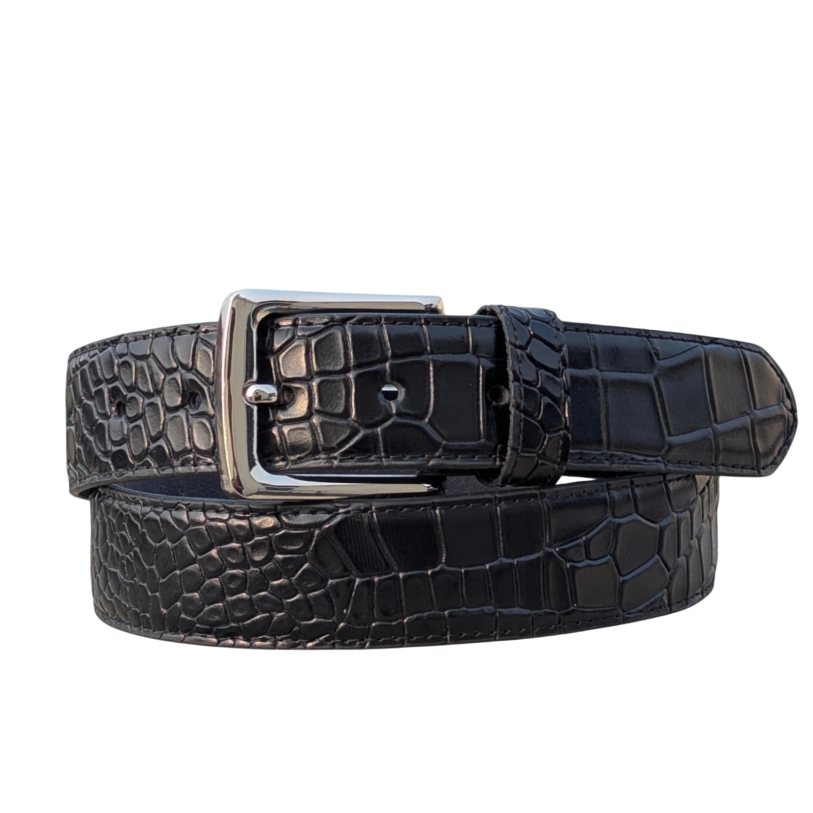 01 Crocodile Embossed Belt - Image 1